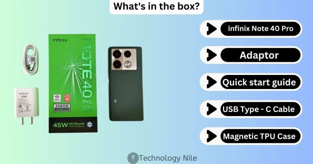 Infinix Note 40 Pro what's in the box?