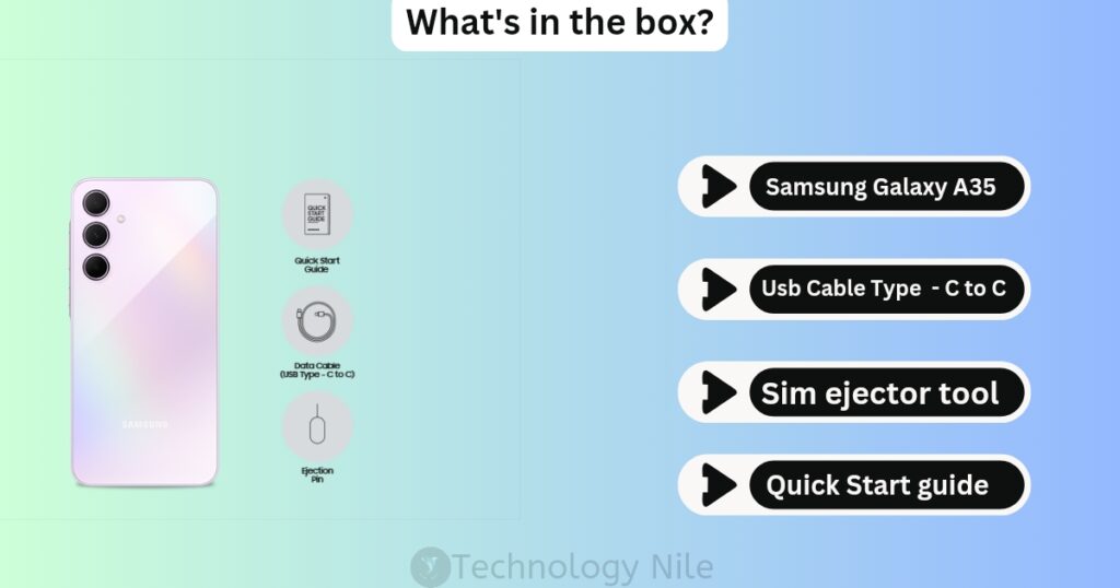 Samsung Galaxy A35 5G What's in the box?