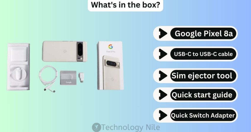 Google Pixel 8a what's in the box?