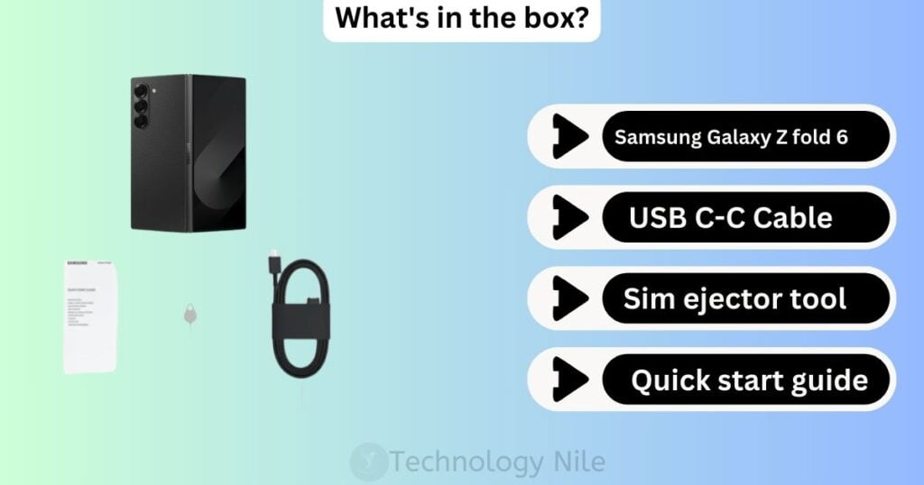 Samsung Galaxy Z fold 6 what's in the box?