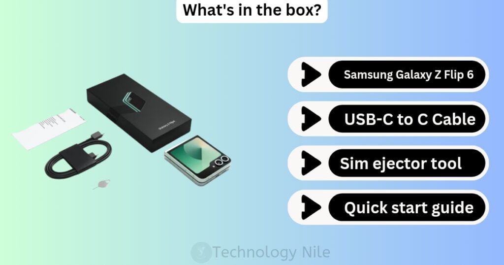 Samsung Galaxy Z flip 6 what's in the box?