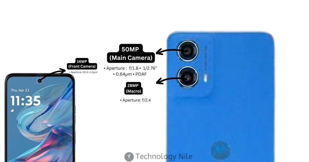 Motorola Moto G45 5G Cameras